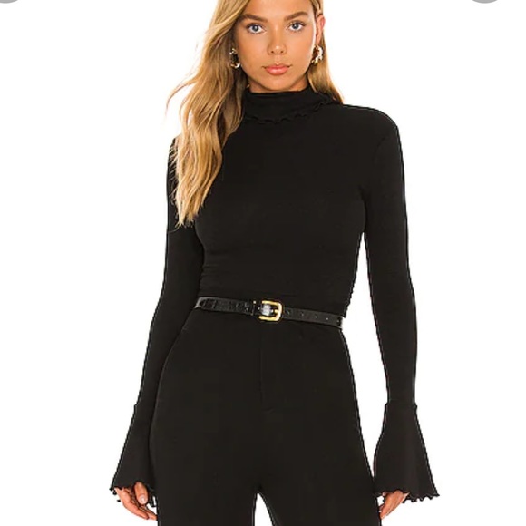 Lovers + Friends Tops - Lovers + friends BELEN TOP black turtle neck knite